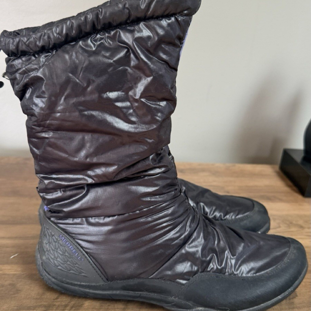 Merrell Womens 8.5 Black Frost Glove Primaloft Insulated Waterproof Boots J56378